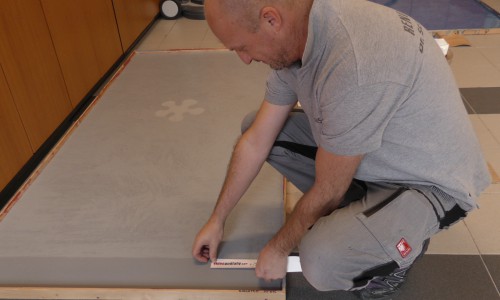floor remake - mramorovací technika - ukázka renovace PVC